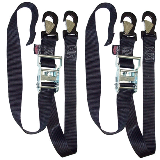 2" WIDE RATCHET TIE DOWN PAIRS FOR TRANSPORTING MOTORCYCLES